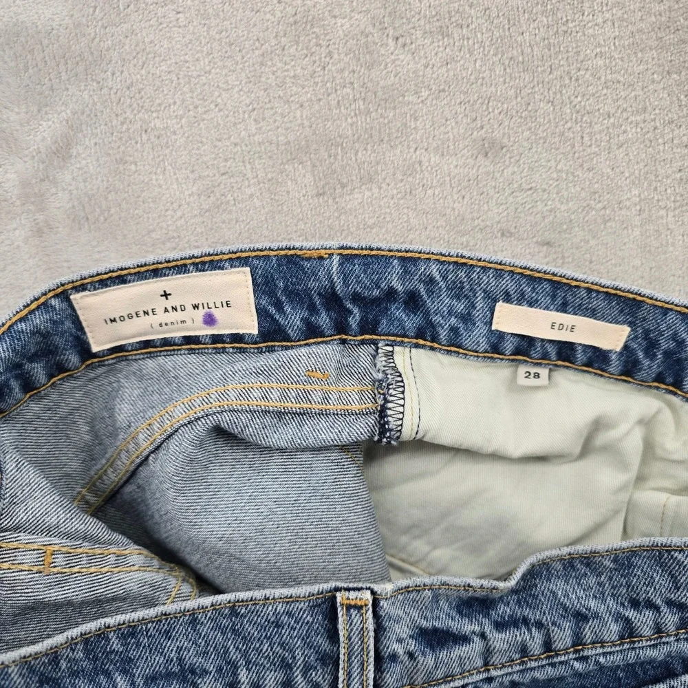 NWT Imogene + Willie Womens 28 Edie Mayfield Jeans Blue High Rise Straight Leg